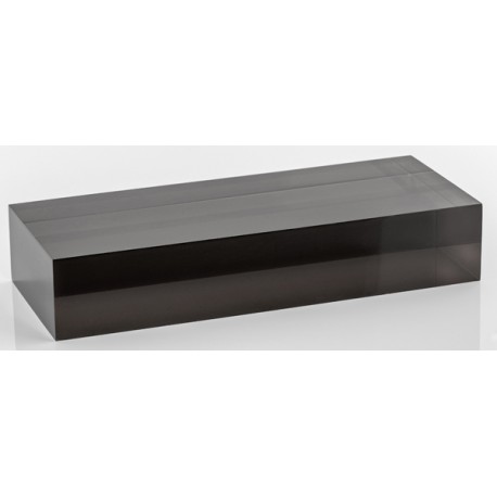 Acheter Socle rectangle, noir transparent, plexiglass, 200/H37